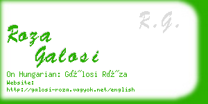 roza galosi business card